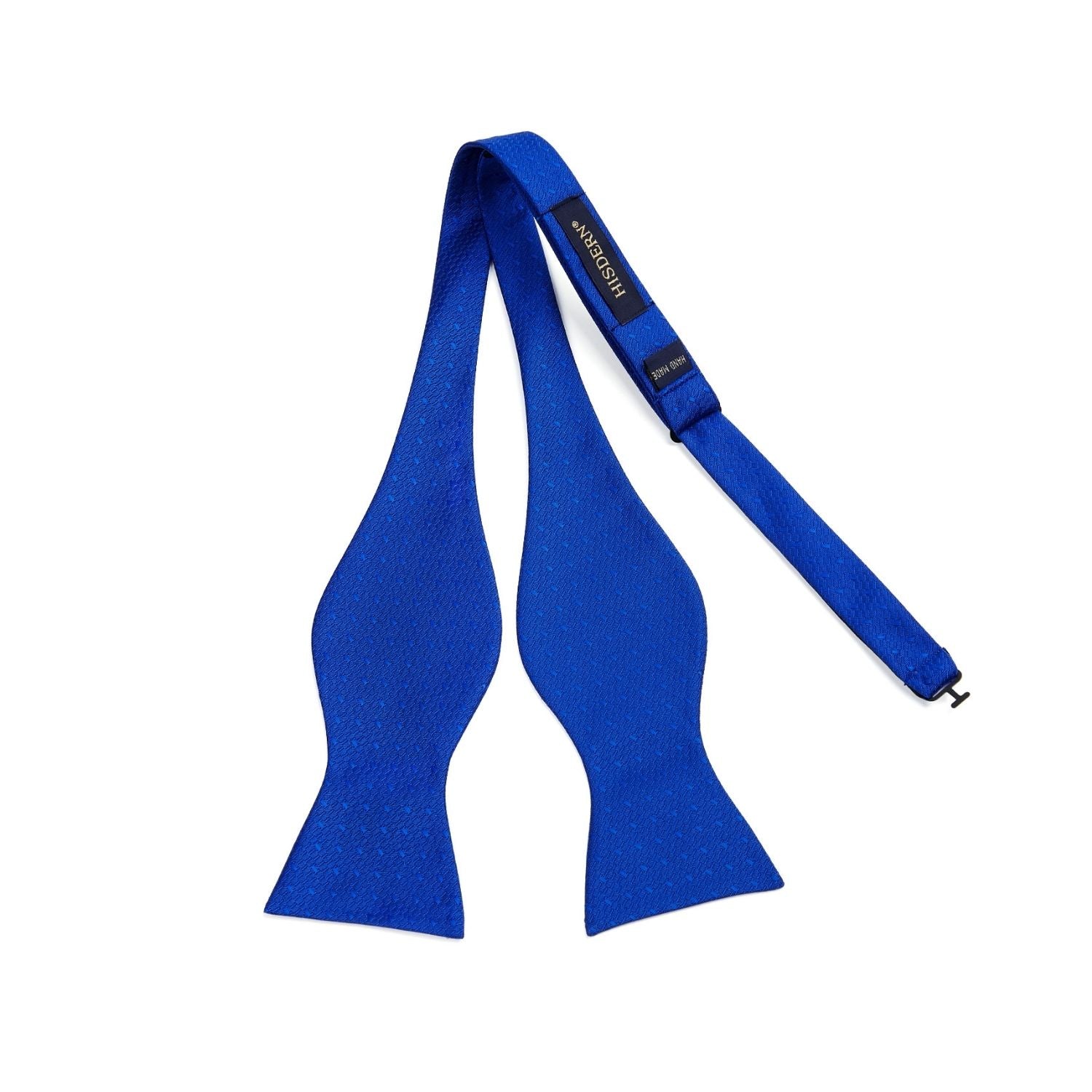 Houndstooth Bow Tie & Pocket Square - 02-ROYAL BLUE