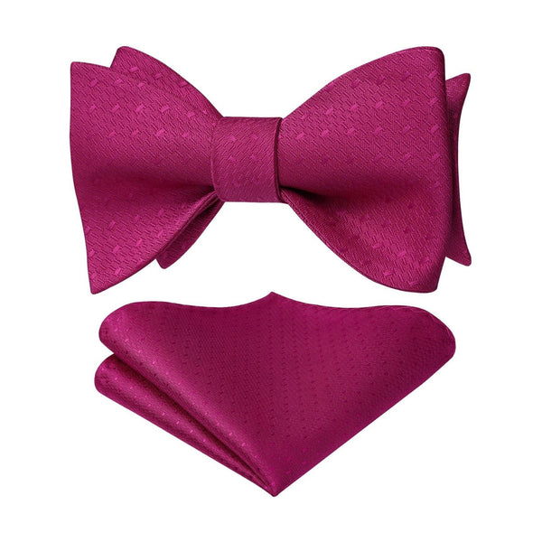 Polka Dots Bow Tie & Pocket Square - HOT PINK