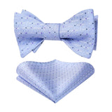 Plaid Bow Tie & Pocket Square Sets - 01-PURPLE