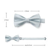 Solid Pre-Tied Bow Tie - SILVER-1 