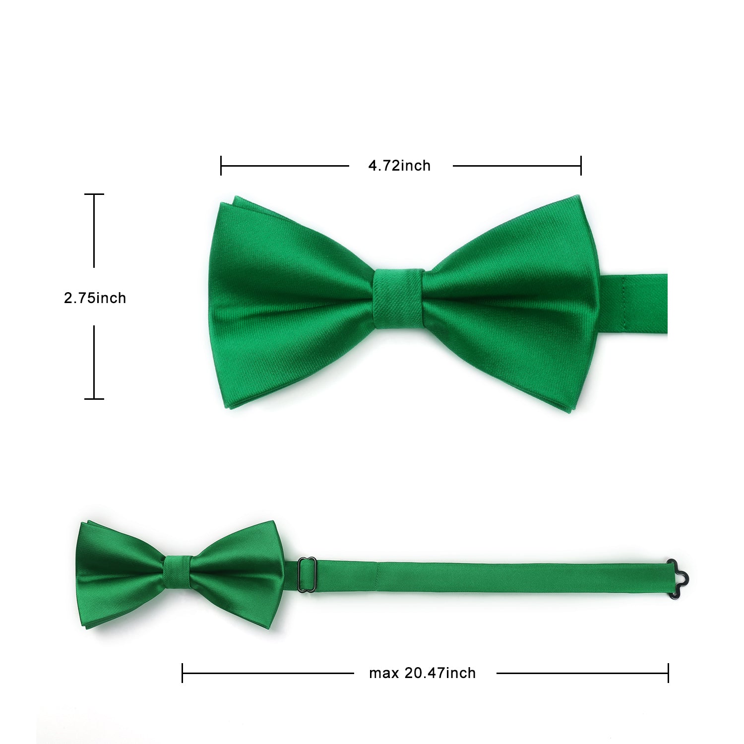 Solid Pre-Tied Bow Tie - GREEN-2