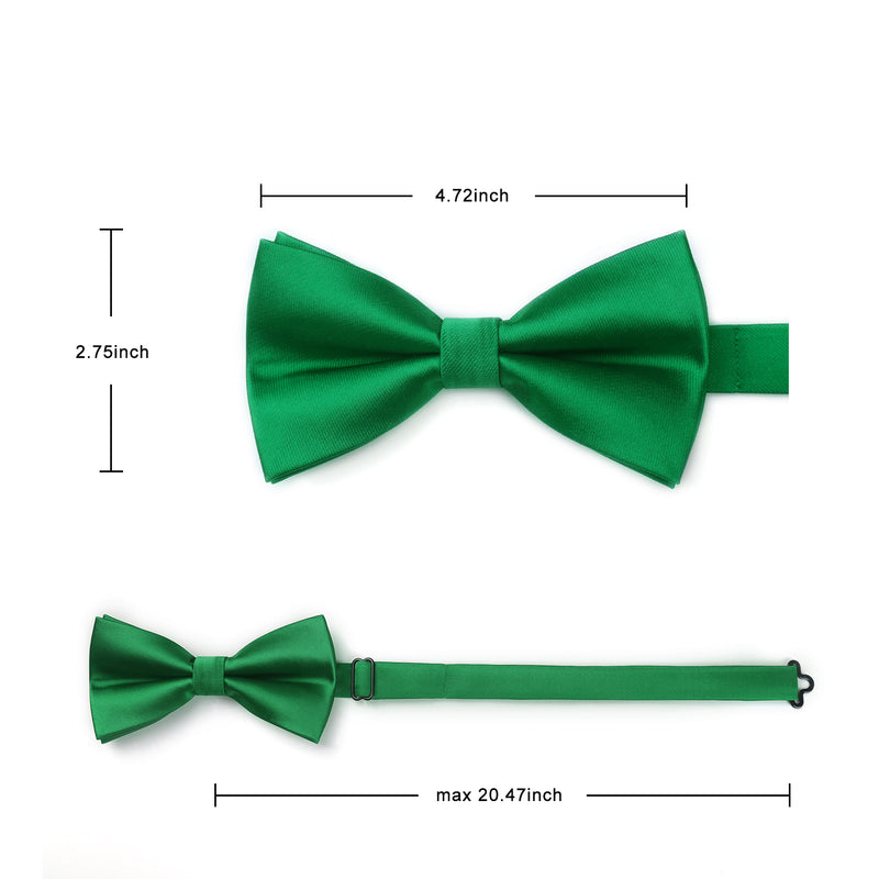 Solid Pre-Tied Bow Tie - GREEN-2 