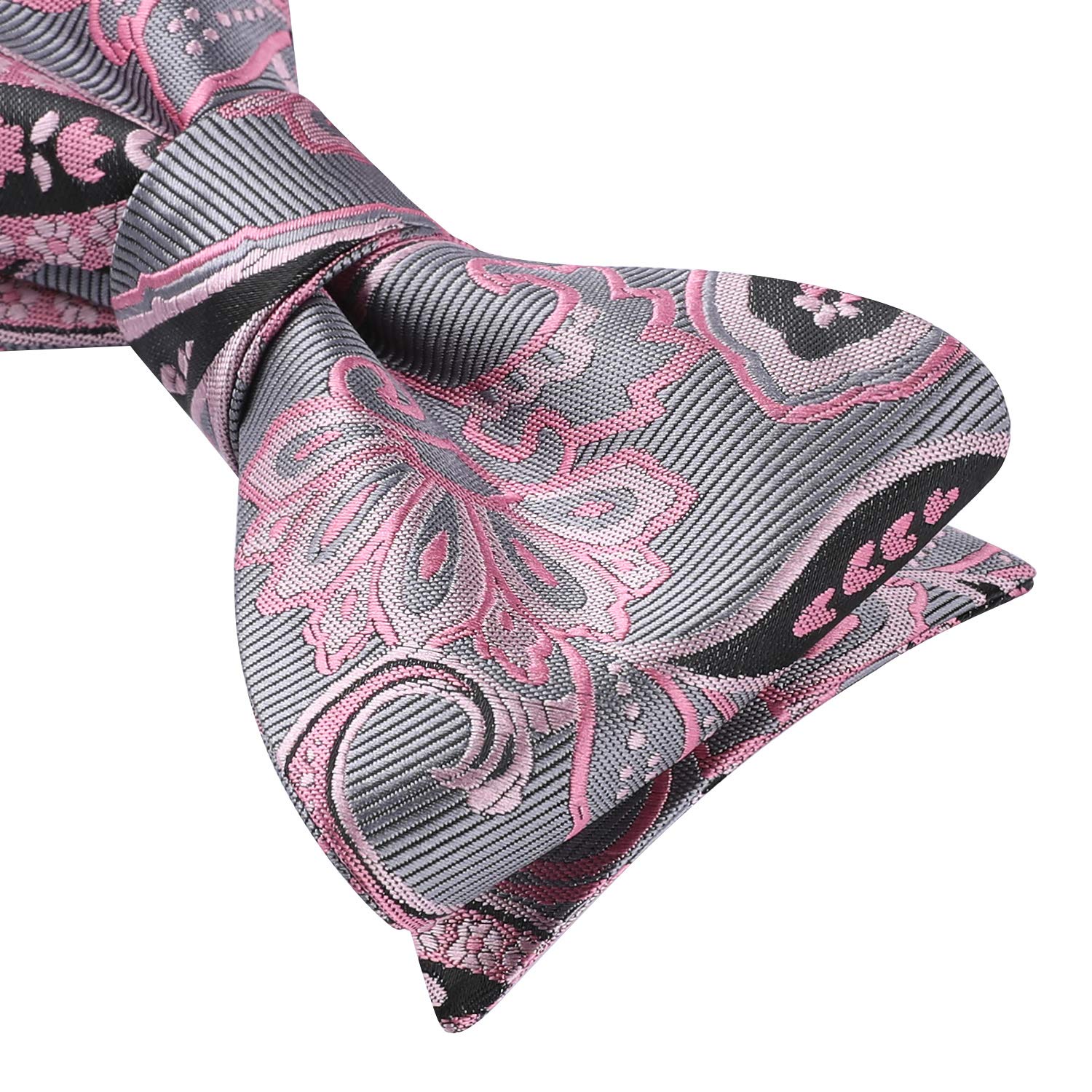 Paisley Formal Bow Tie & Pocket Square - 04-PINK