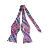 Floral Bow Tie & Pocket Square - A-B PINK PAISLEY