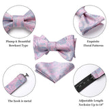 Paisley Bow Tie & Pocket Square - 02-PINK