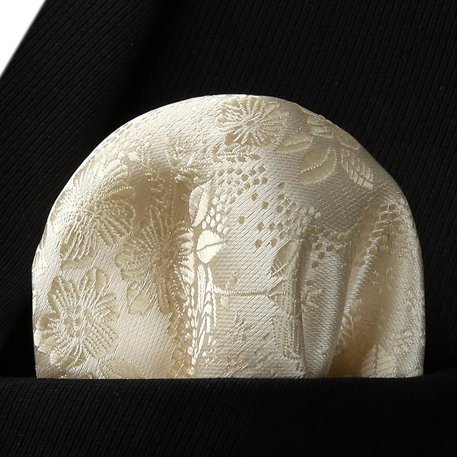 Floral 3.4 Tie Handkerchief Set - C-CHAMPAGNE 1