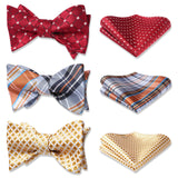 3PCS Mixed Design Bow tie & Pocket Square Sets - B3-17 Christmas Gifts for Men