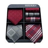 3PCS Tie & Pocket Square Set - T3-25 Christmas Gifts for Men