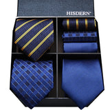 3PCS Tie & Pocket Square Set - T3C007 Christmas Gifts for Men