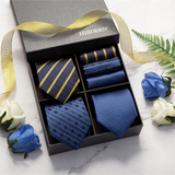 3PCS Tie & Pocket Square Set - T3C007 Christmas Gifts for Men