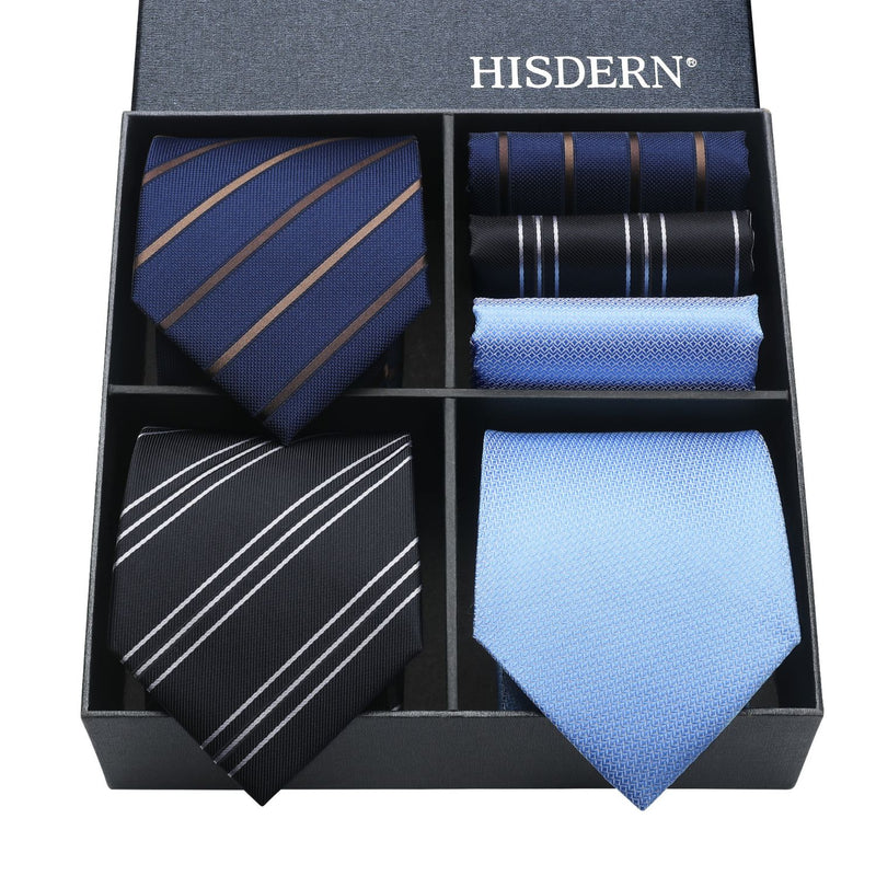 3PCS Tie & Pocket Square Set - 18 Christmas Gifts for Men