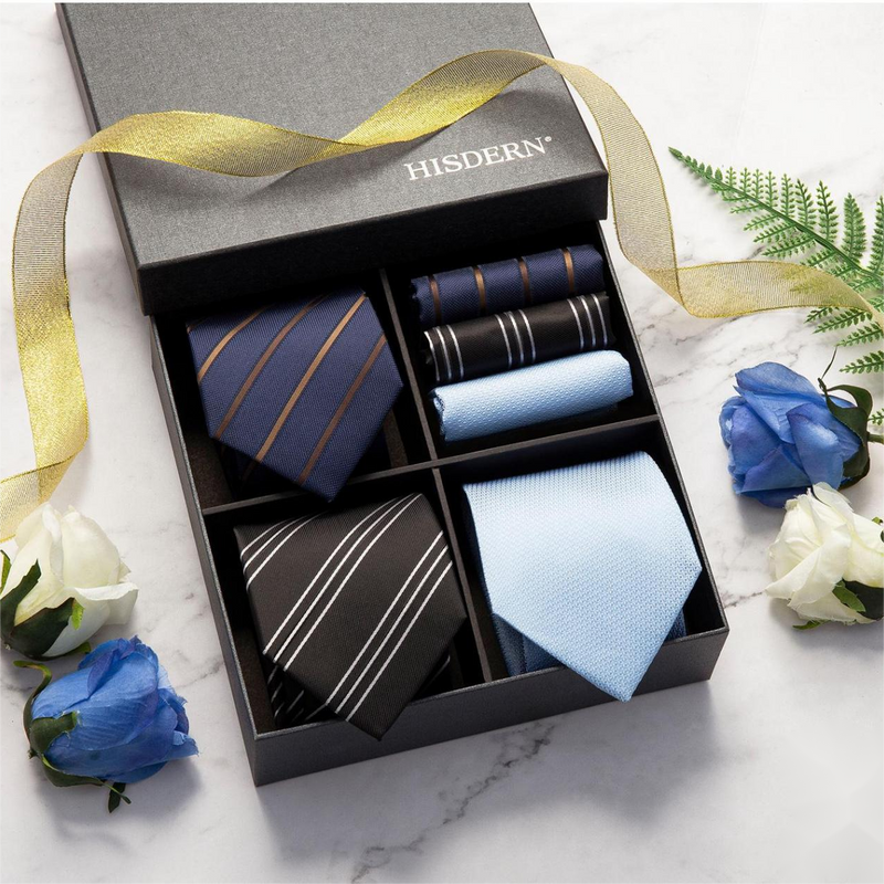 3PCS Tie & Pocket Square Set - 18 Christmas Gifts for Men