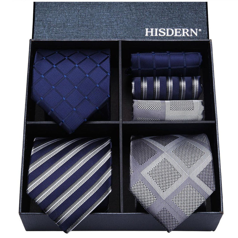 3PCS Tie & Pocket Square Set - 01TD-02 Christmas Gifts for Men