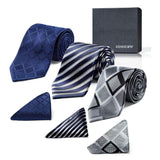 3PCS Tie & Pocket Square Set - 01TD-02 Christmas Gifts for Men