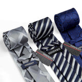 3PCS Tie & Pocket Square Set - 01TD-02 Christmas Gifts for Men