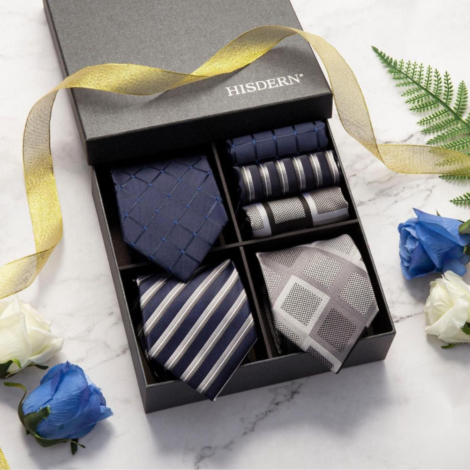 3PCS Tie & Pocket Square Set - 01TD-02