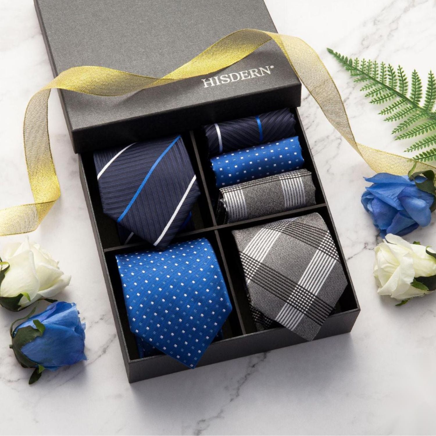 3PCS Tie & Pocket Square Set - 07