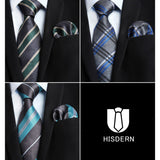 3PCS Tie & Pocket Square Set - SET 12 Christmas Gifts for Men