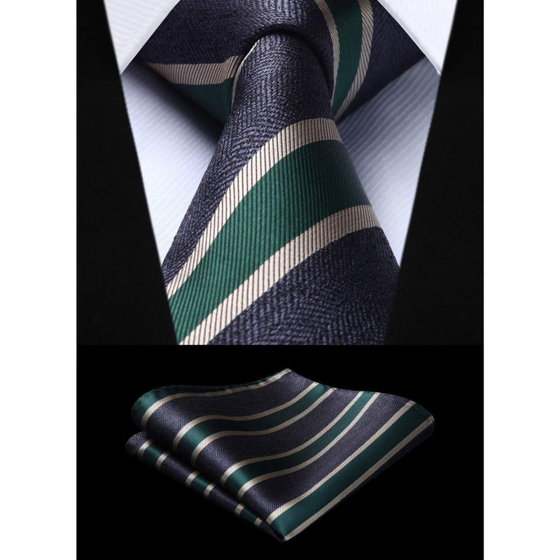 3PCS Tie & Pocket Square Set - SET 12 Christmas Gifts for Men