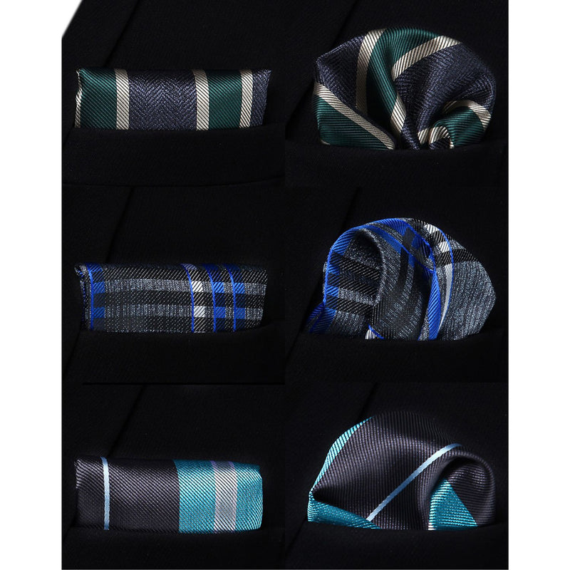 3PCS Tie & Pocket Square Set - SET 12 Christmas Gifts for Men