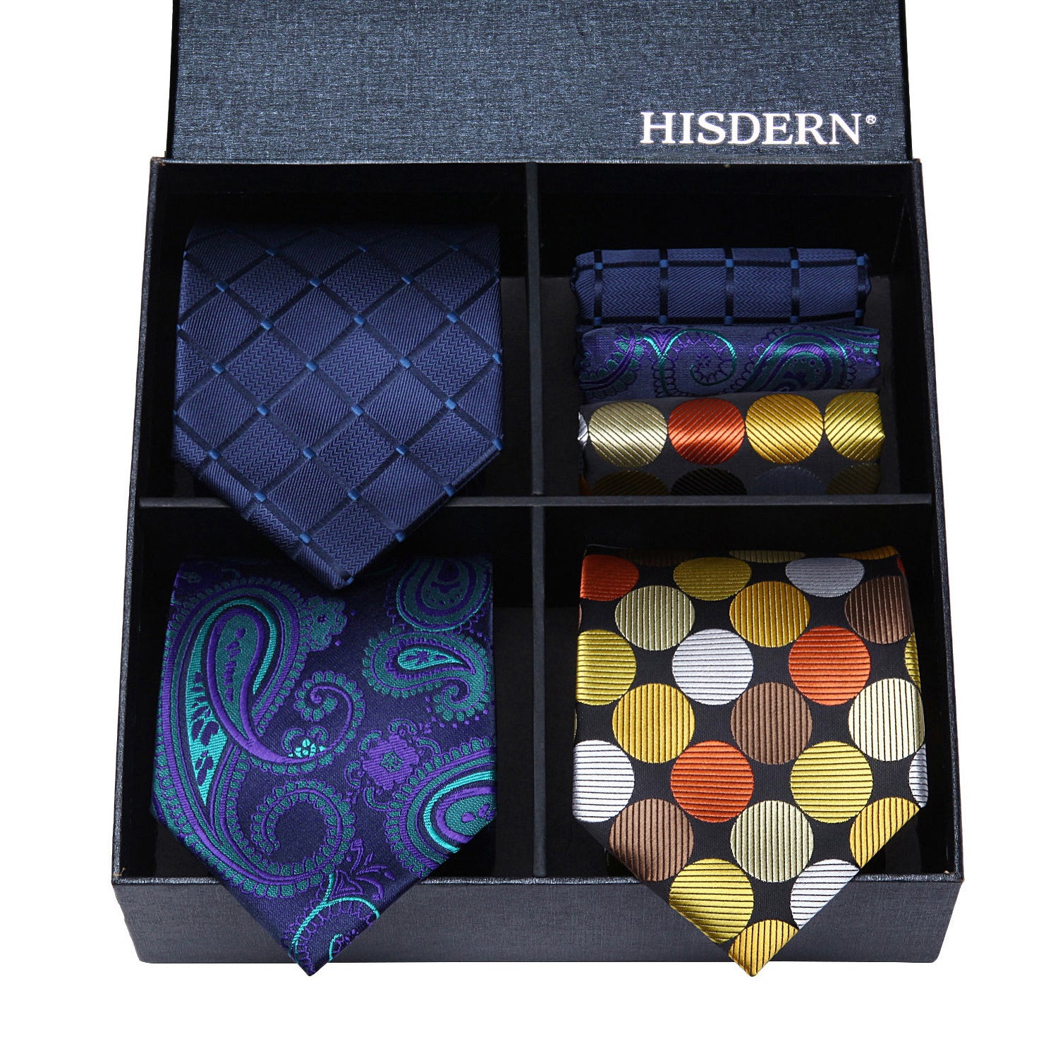 3PCS Tie & Pocket Square Set - Ta-01 Christmas Gifts for Men