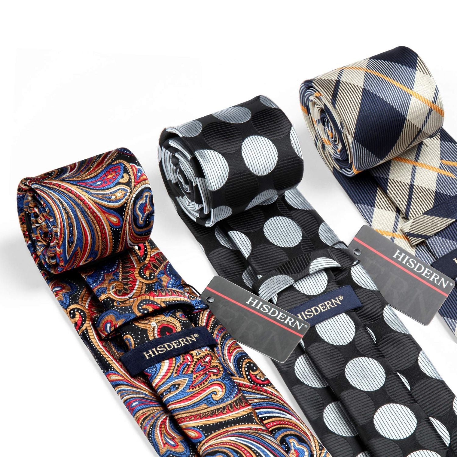 3PCS Tie & Pocket Square Set - T3-03 Christmas Gifts for Men