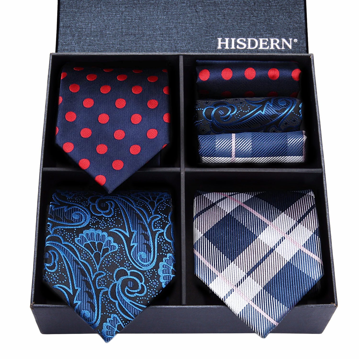 3PCS Tie & Pocket Square Set - T3-05 Christmas Gifts for Men