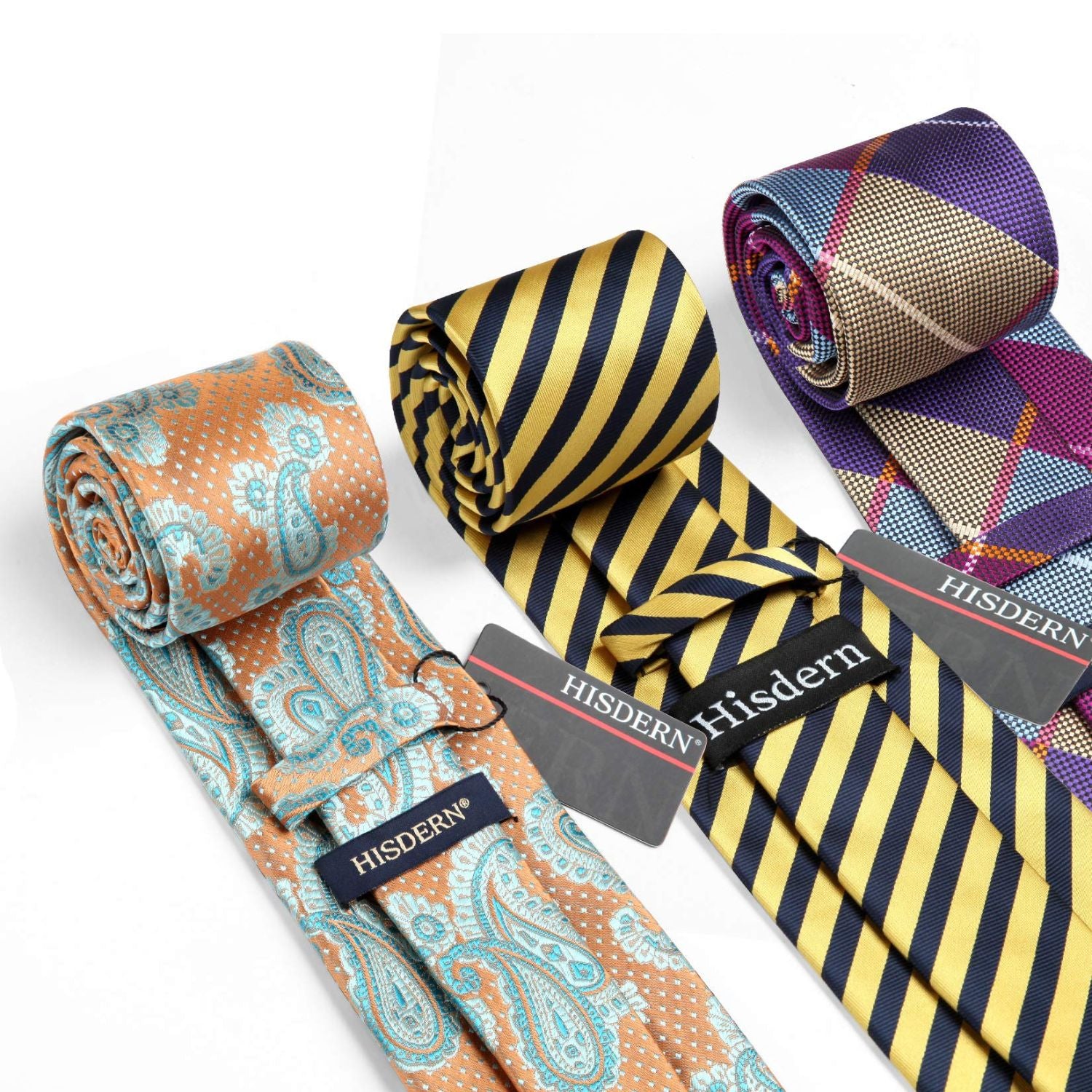 3PCS Tie & Pocket Square Set - T3-06 Christmas Gifts for Men