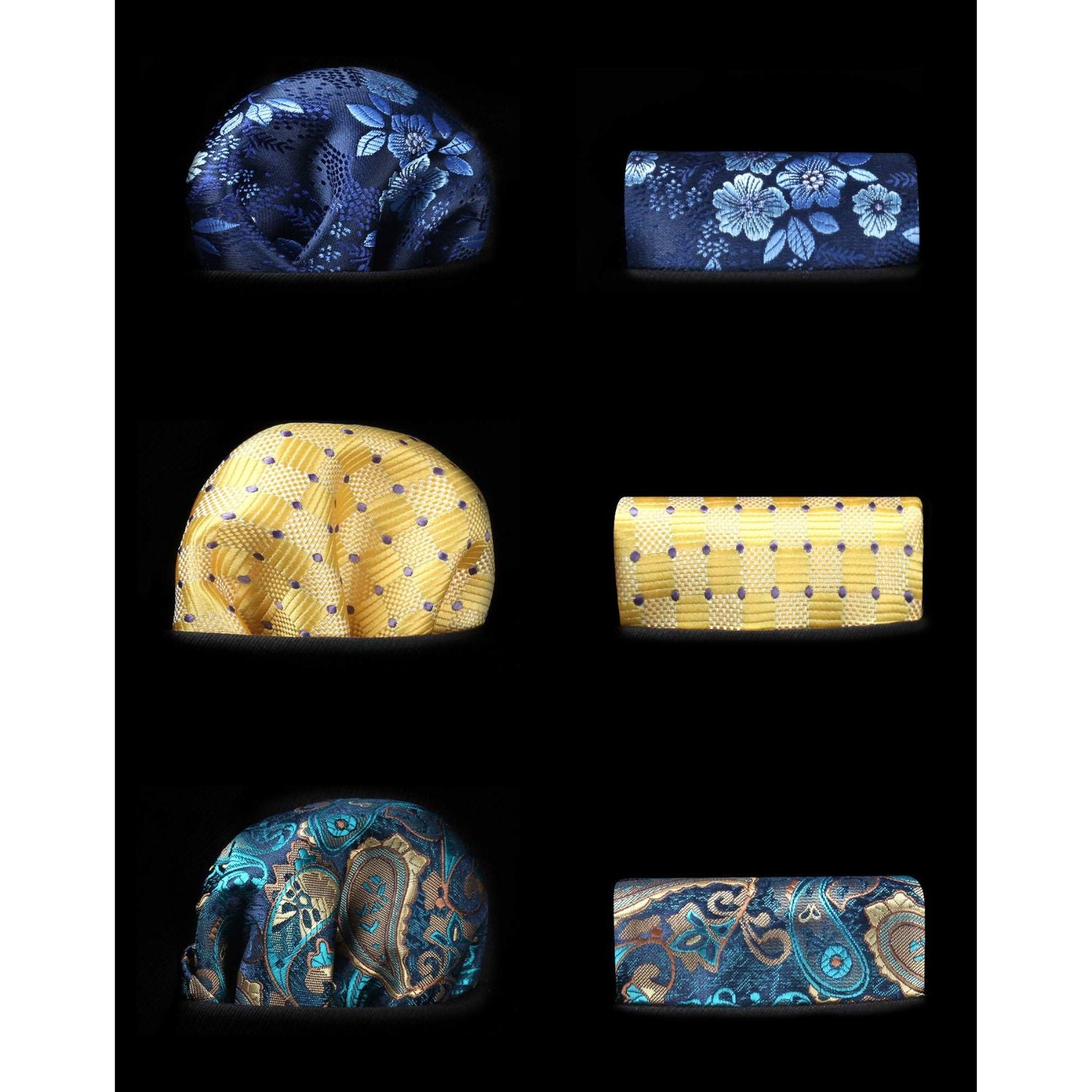 3PCS Tie & Pocket Square Set - T3-08 Christmas Gifts for Men