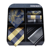 3PCS Tie & Pocket Square Set - T3-02 Christmas Gifts for Men