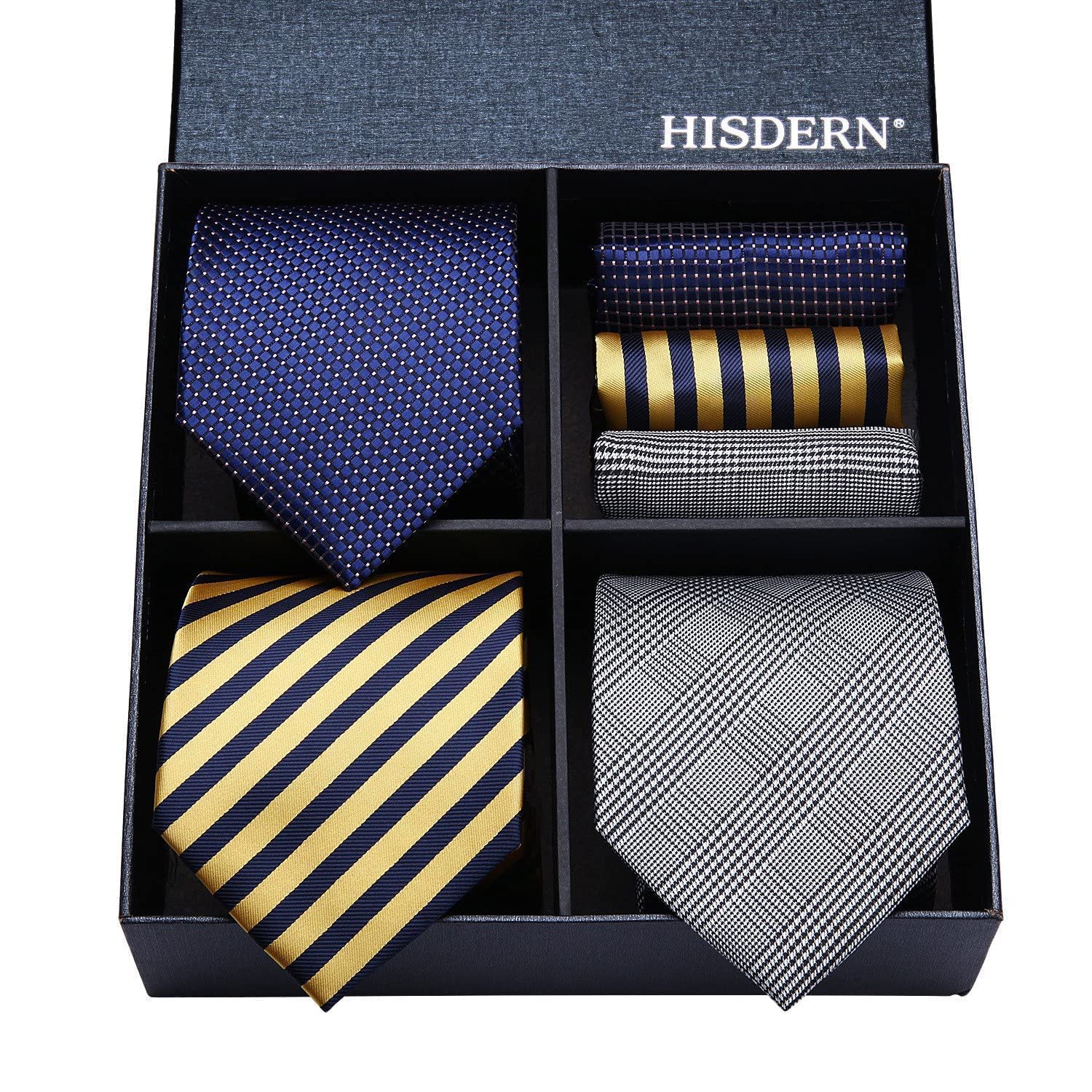 3PCS Tie & Pocket Square Set - T3-11 Christmas Gifts for Men