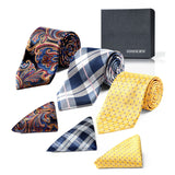 3PCS Tie & Pocket Square Set - T3-S3 Christmas Gifts for Men