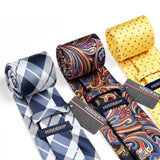 3PCS Tie & Pocket Square Set - T3-S3 Christmas Gifts for Men