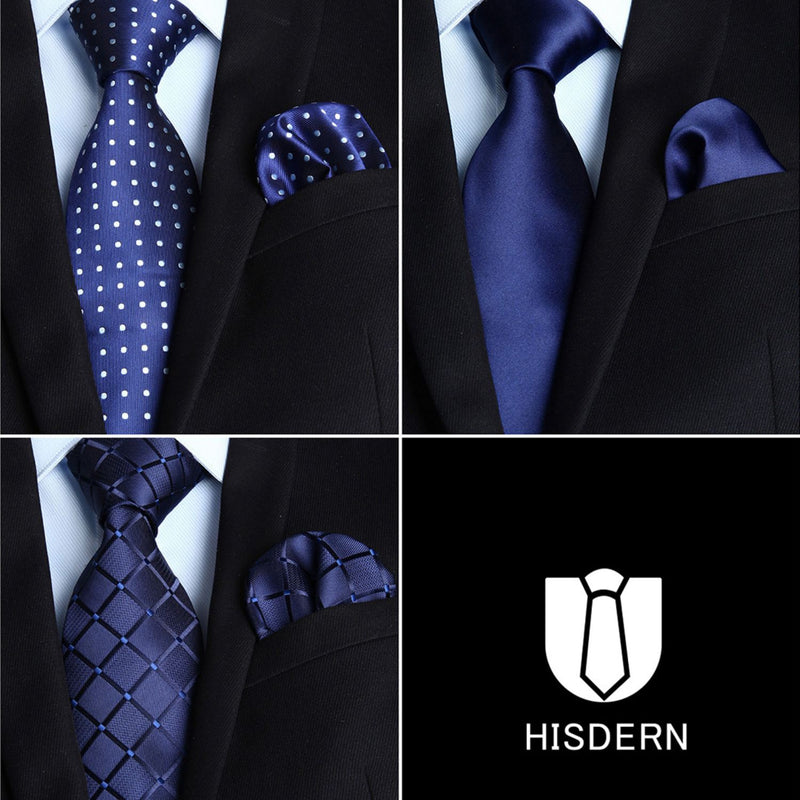 3PCS Tie & Pocket Square Set - TB3003 Christmas Gifts for Men