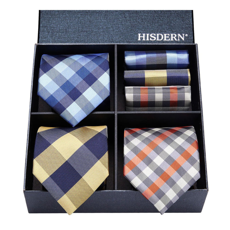 3PCS Tie & Pocket Square Set - SET 05 Christmas Gifts for Men