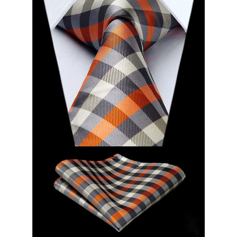 3PCS Tie & Pocket Square Set - SET 05 Christmas Gifts for Men