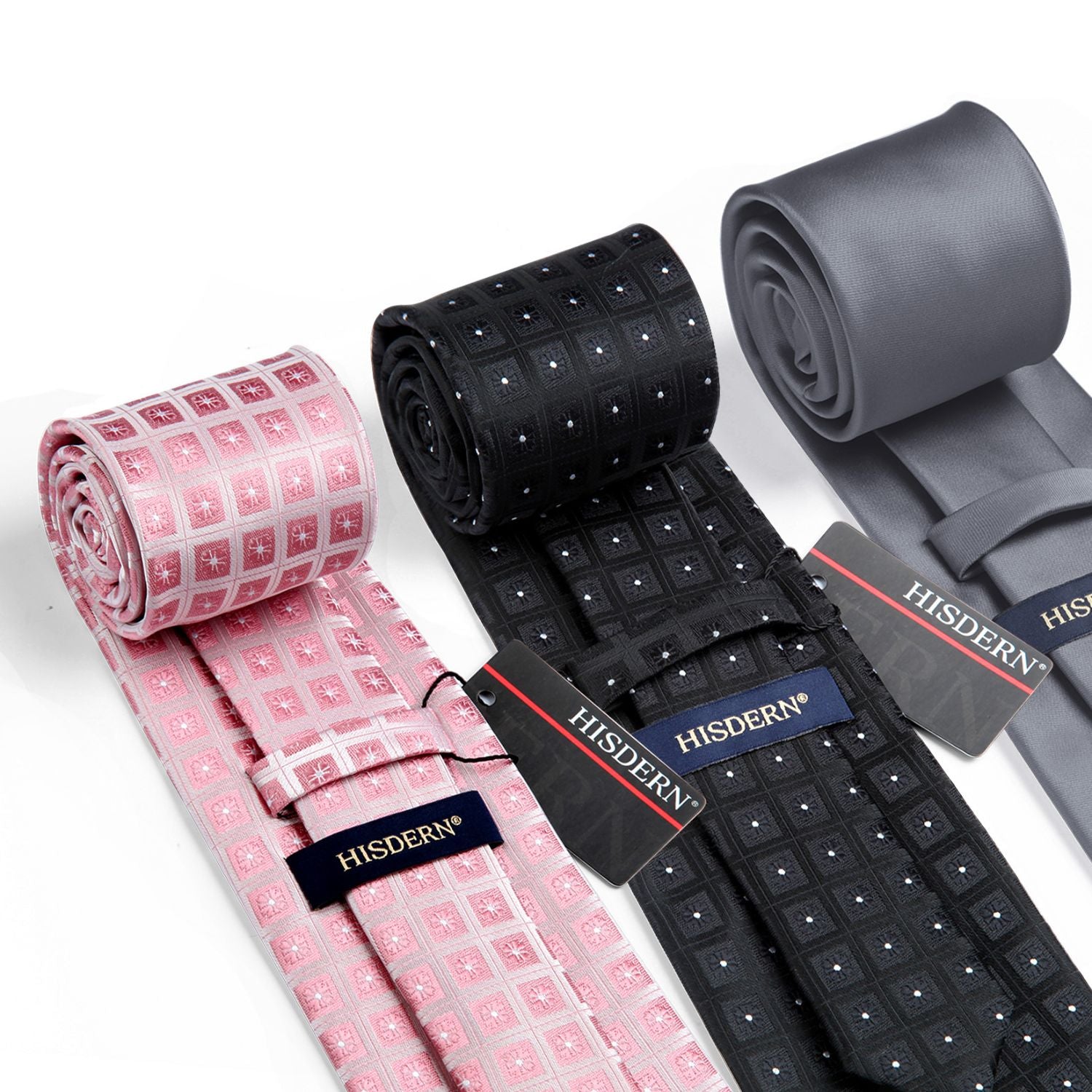 3PCS Tie & Pocket Square Set - TB3010 Christmas Gifts for Men