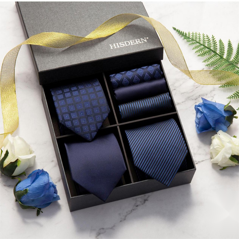 3PCS Tie & Pocket Square Set - TB3011 Christmas Gifts for Men