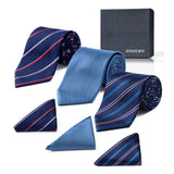 3PCS Tie & Pocket Square Set - T3-09 Christmas Gifts for Men