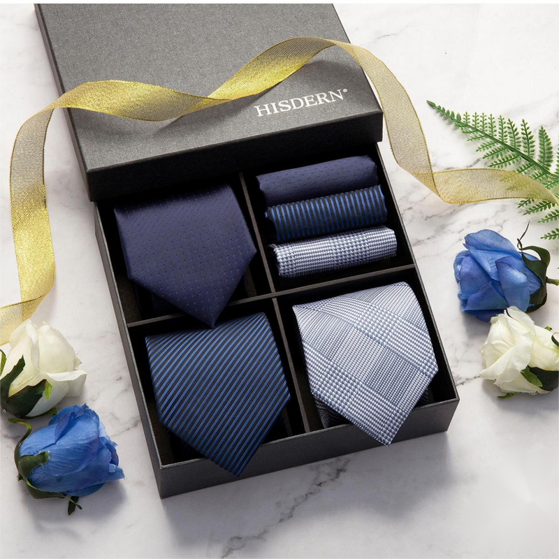 3PCS Tie & Pocket Square Set - TC3006 Christmas Gifts for Men