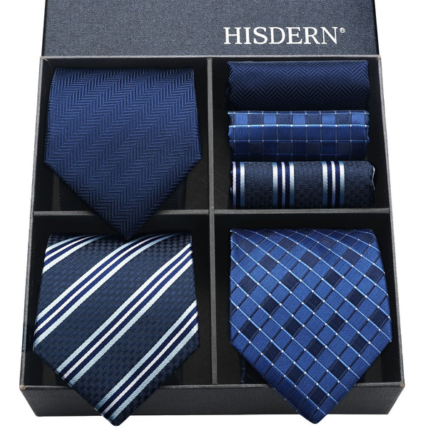 3PCS Tie & Pocket Square Set - 03