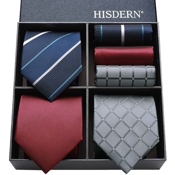 3PCS Tie & Pocket Square Set - 24