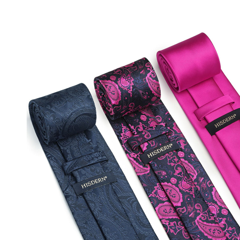 3PCS Tie & Pocket Square Set - 5HT-2S-PK