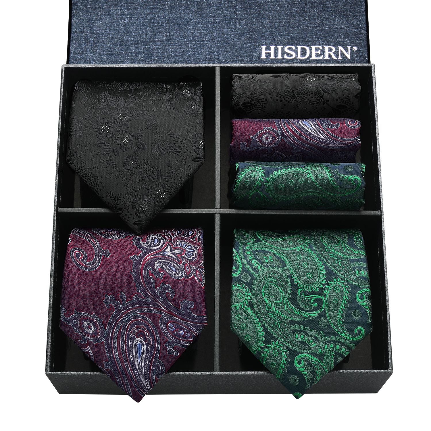 3PCS Tie & Pocket Square Set - T3-13