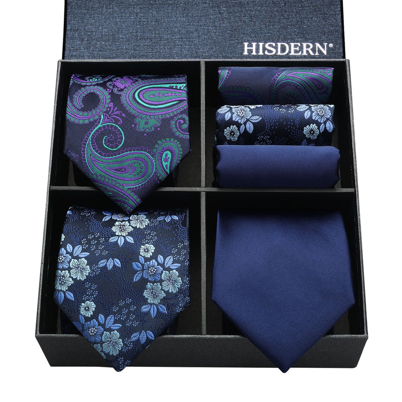 3PCS Tie & Pocket Square Set - T3-15