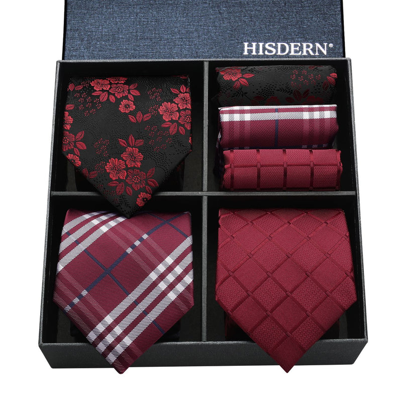 3PCS Tie & Pocket Square Set - T3-14