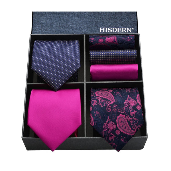 3PCS Tie & Pocket Square Set - T3-09