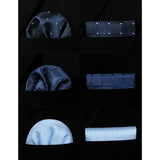 3PCS Tie & Pocket Square Set - BLUE