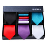 5PCS Tie & Pocket Square Set - T5-S2 Christmas Gifts for Men