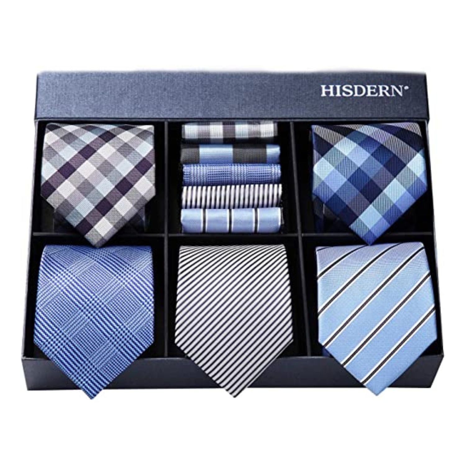 5PCS Tie & Pocket Square Set - 03-T5-S5 Christmas Gifts for Men
